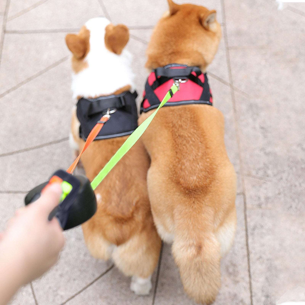 Retractable Double Dog Leash for Two Dogs