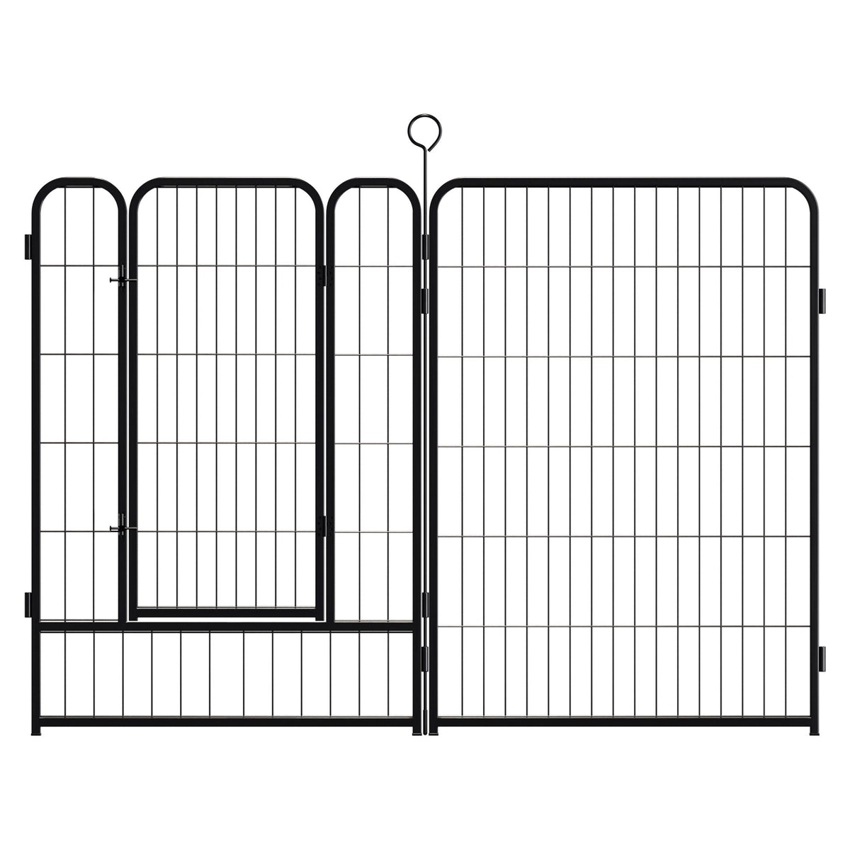 Dog Playpen, 16 Panels Pet Exercise Pen with Anti-Skid Base - Black