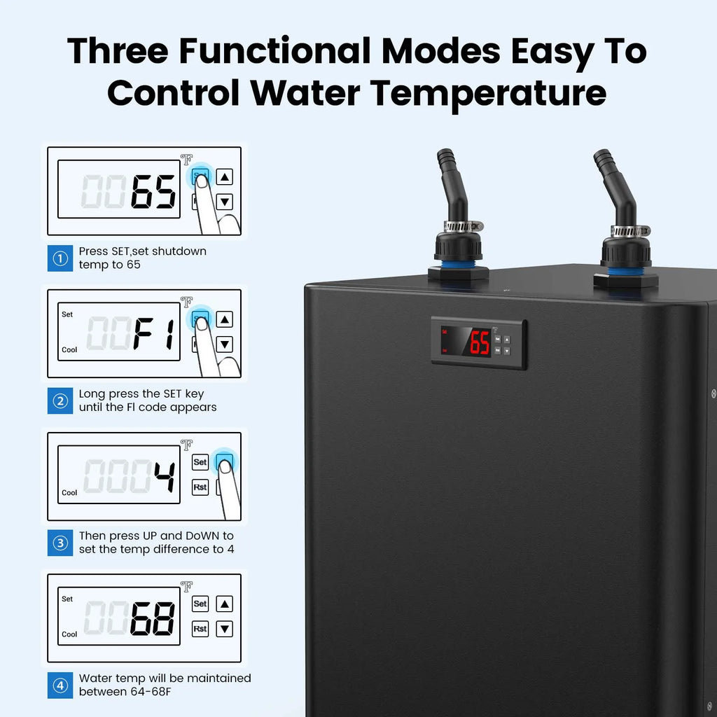Temperature Control Chiller 1/2 HP 132 Gallon Fish, Hydroponic Tank