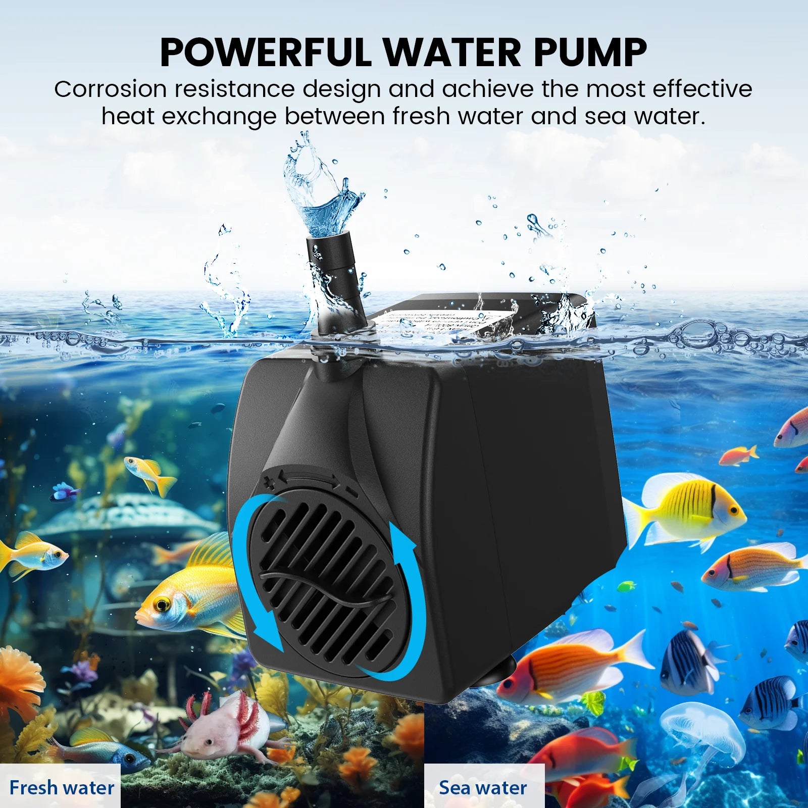 Temperature Control Chiller 1/2 HP 132 Gallon Fish, Hydroponic Tank