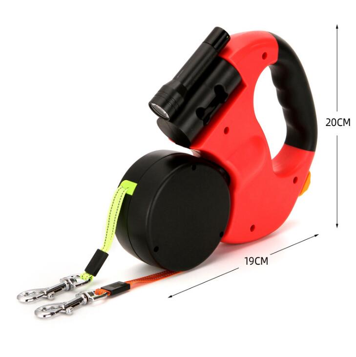 Retractable Double Dog Leash for Two Dogs