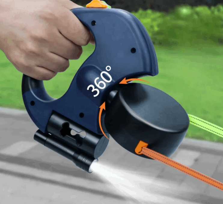 Retractable Double Dog Leash for Two Dogs