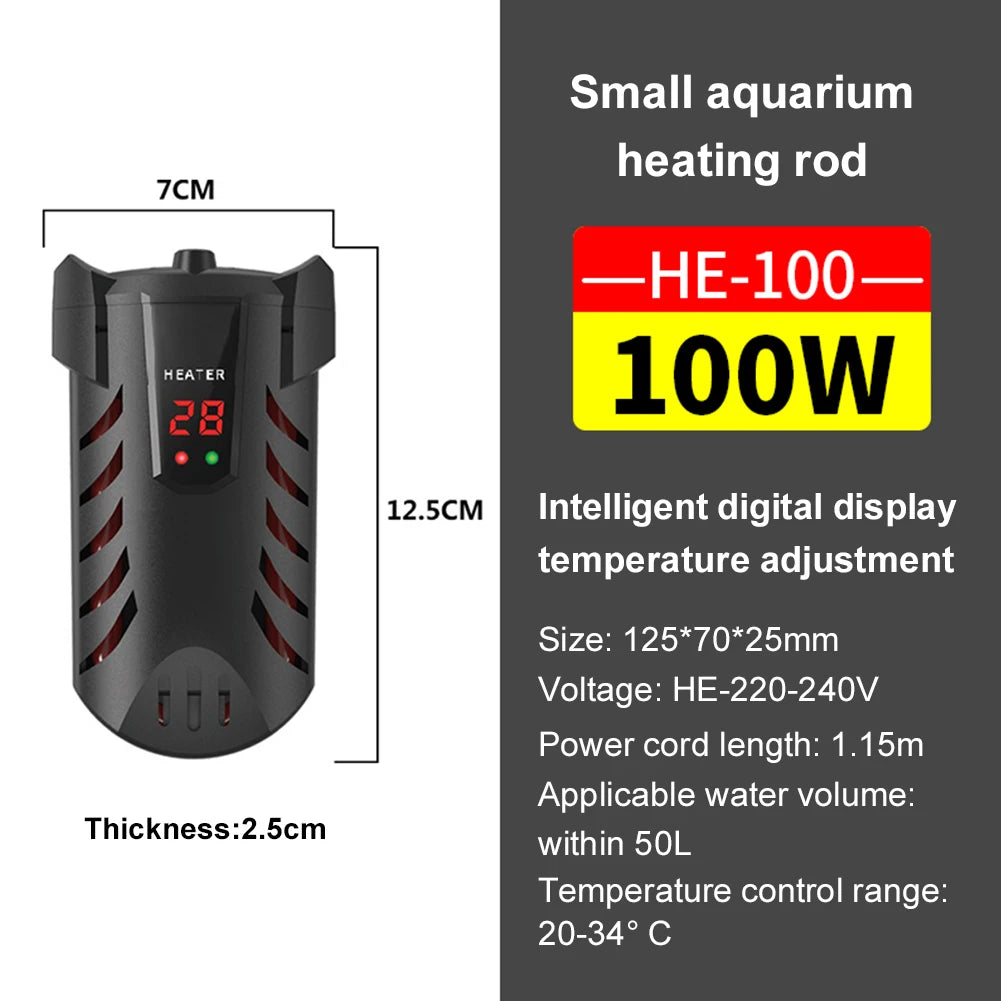 Submersible Heater with Suction Cup Aquarium Explosion-Proof Heating Rod