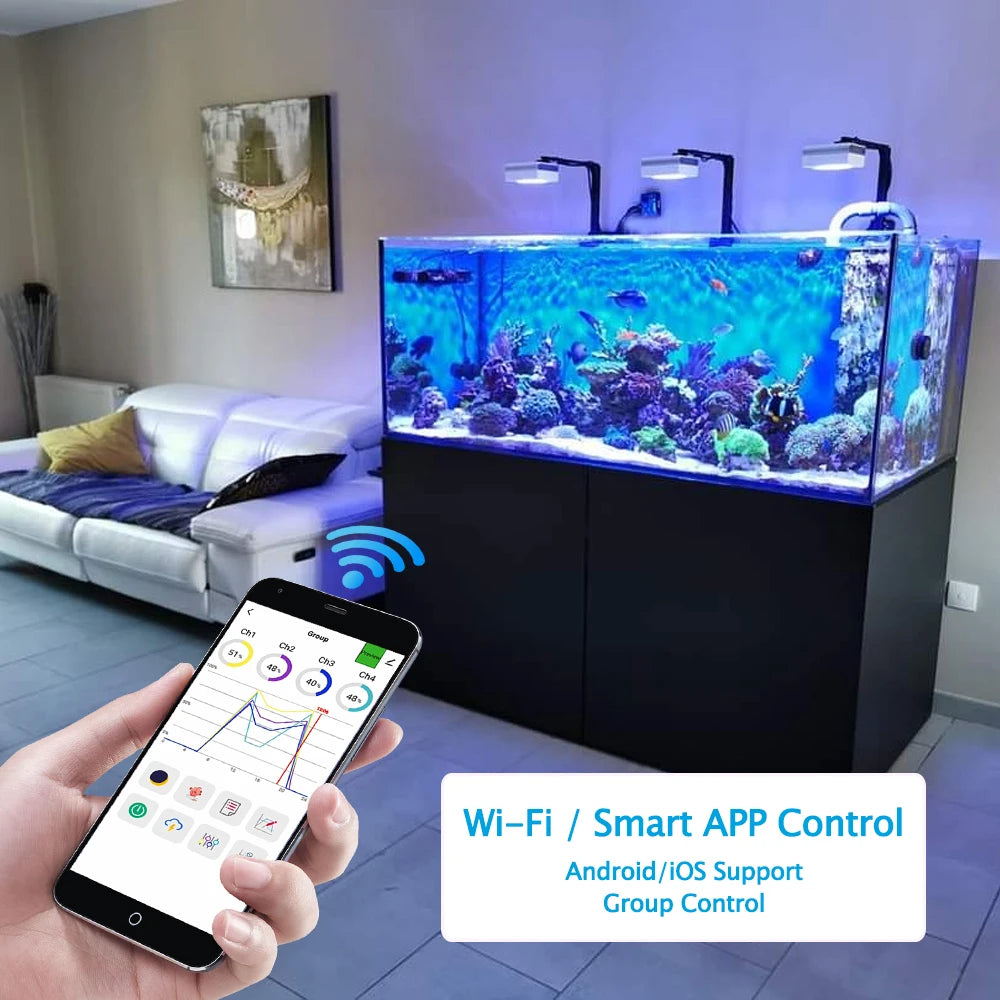 WiFi LED 100W Reef, Grow, Aquarium Tank Lighting