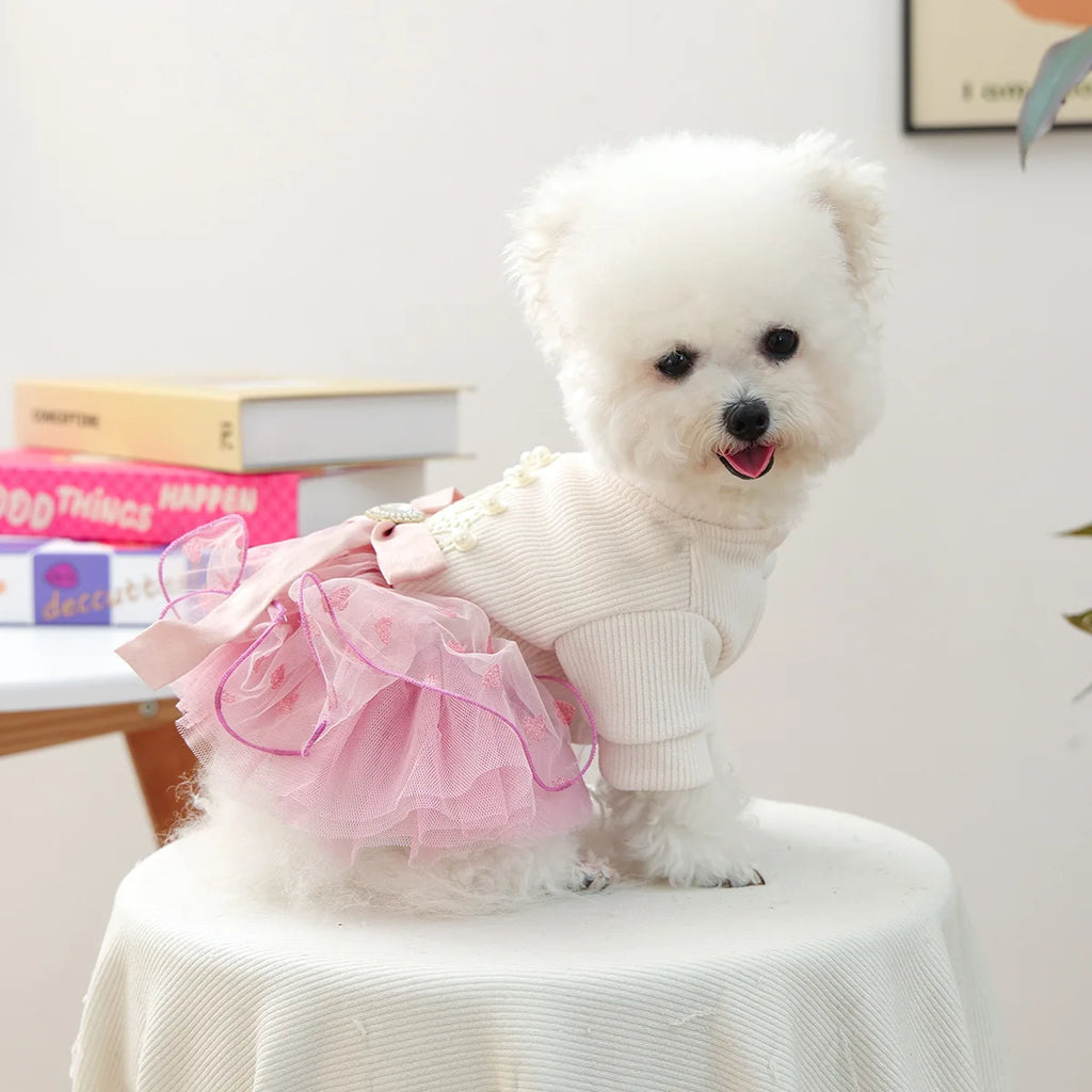 Pink Dresses Fancy Pet Grooming, Formal, Halloween Costumes
