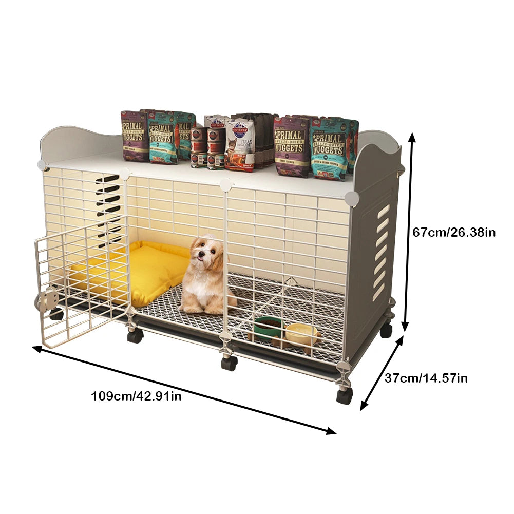 Pet Kennel - Wheels, Tray, Cage Crate Small/Medium/Large Pets