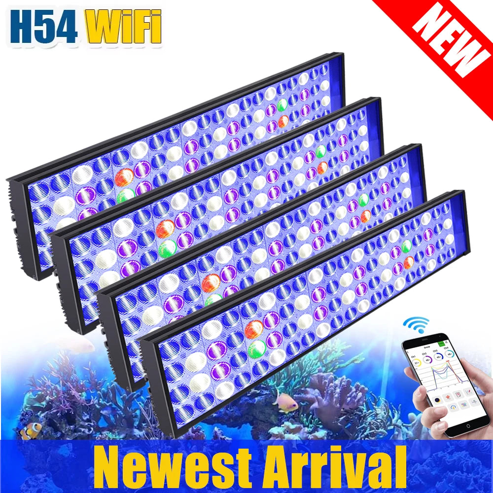 WiFi Full Spectrum LED Marine Reef Seawater Fish Aquarium Lights