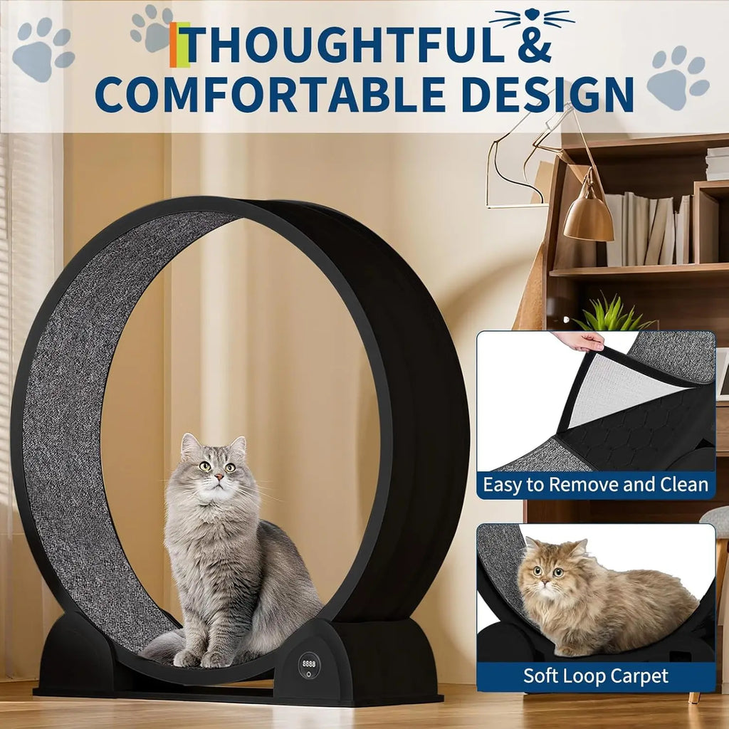Exercise Wheel 45" Treadmill For Cats Quiet Running . Smart Pedometer