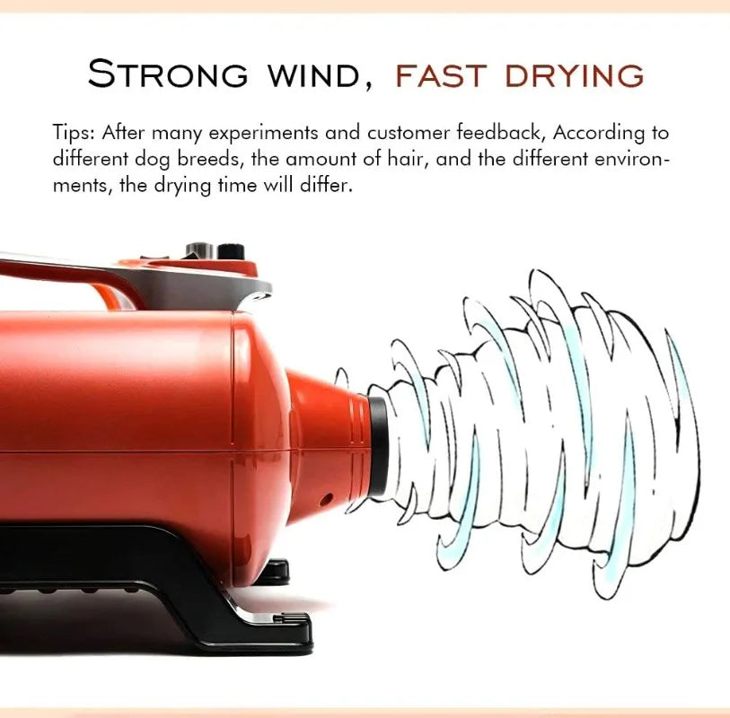 High Velocity Professional Pet Grooming Hair Drying Blower 6.0HP (DHD-2400F)