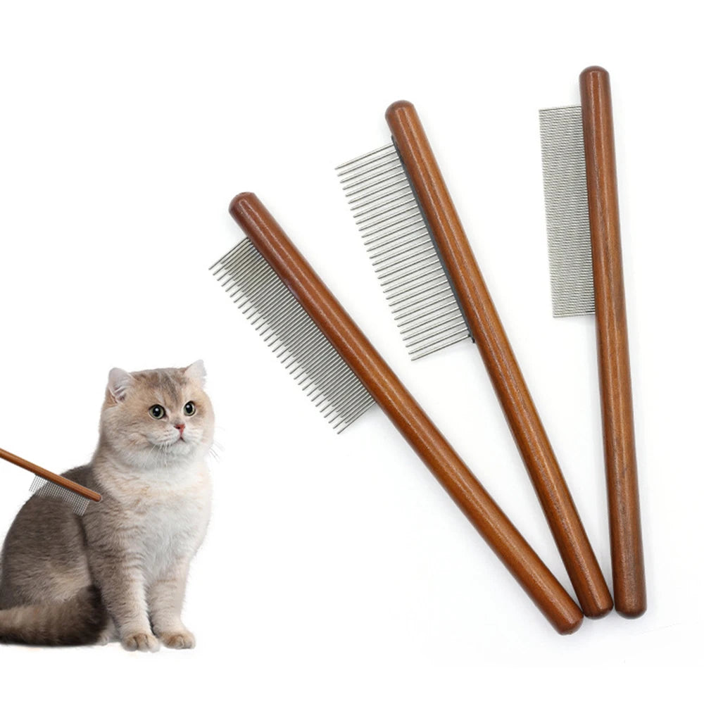Pet Shedding Long Comb, Grooming, Massages, and Cleans Tangles