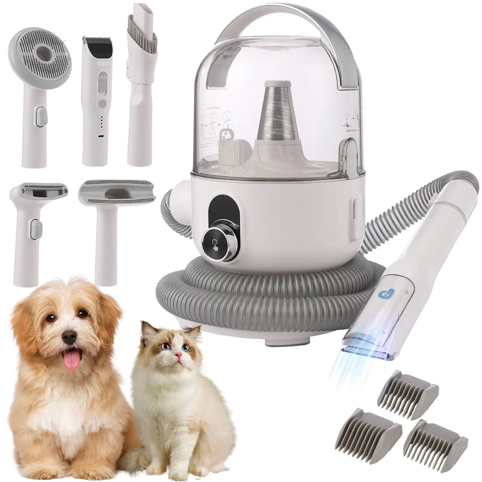Multi-Function Pet Grooming Kit, Self-Cleaning Brush, Detachable Washable Hair Remover