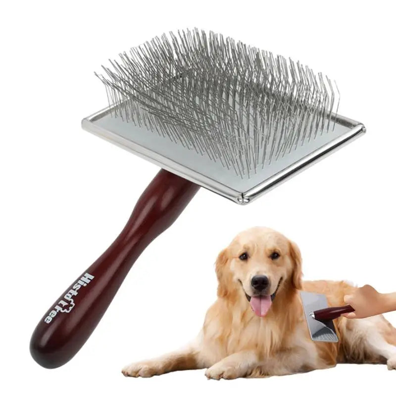 Pet Shedding Slicker Brush, Grooming, Massages, and Cleans Tangles