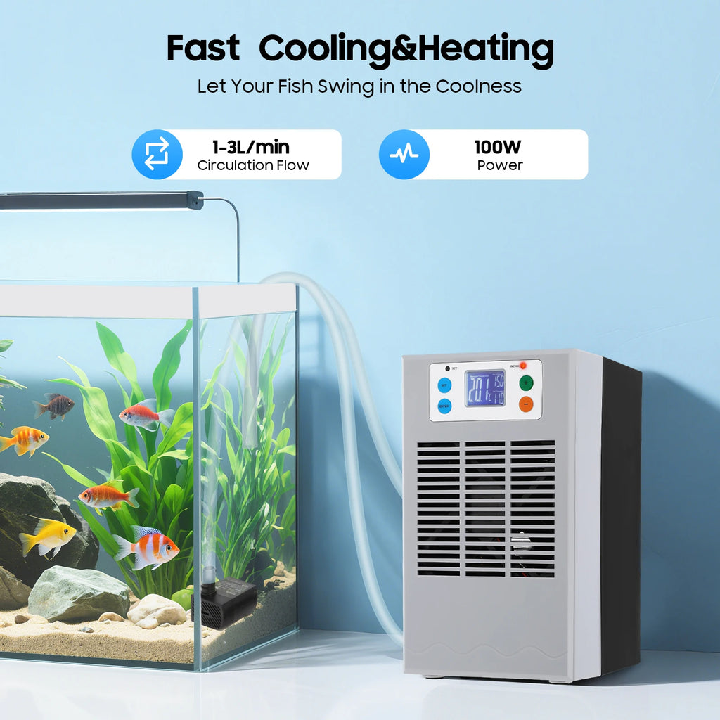 100W Fish Tank Cooling Heating Machine, Air Conditioner LED Screen