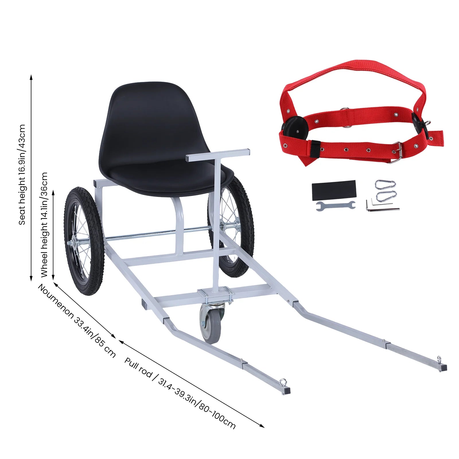 Light Dog Pull Car with Armrests & Dog Leash