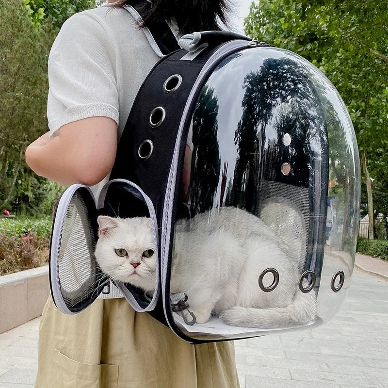 Pet Cat Carrying Transparent Breathable Backpack Space Capsule Bags