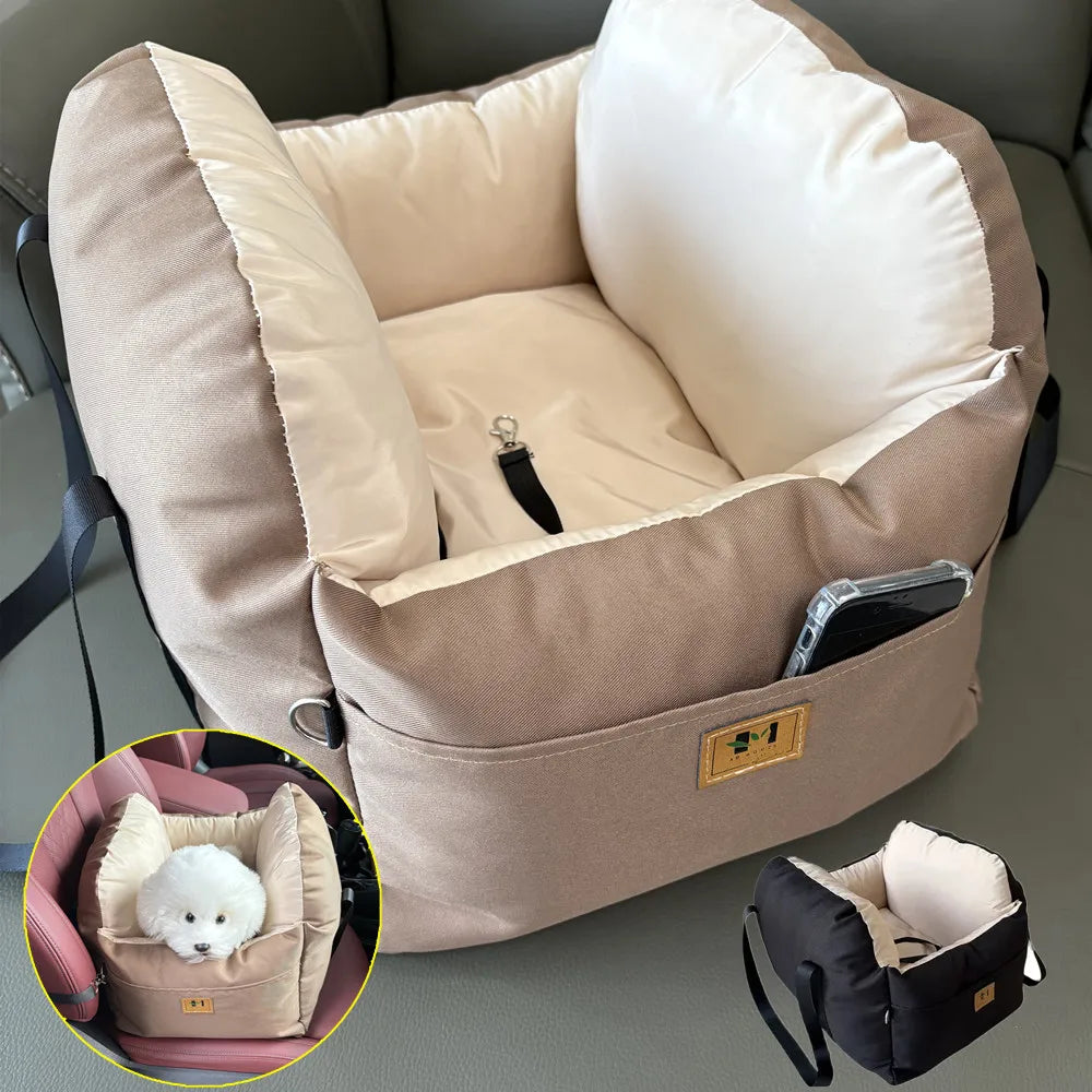 Pet Nest Cushion Travel Mattress Car Seat with Safety Belt