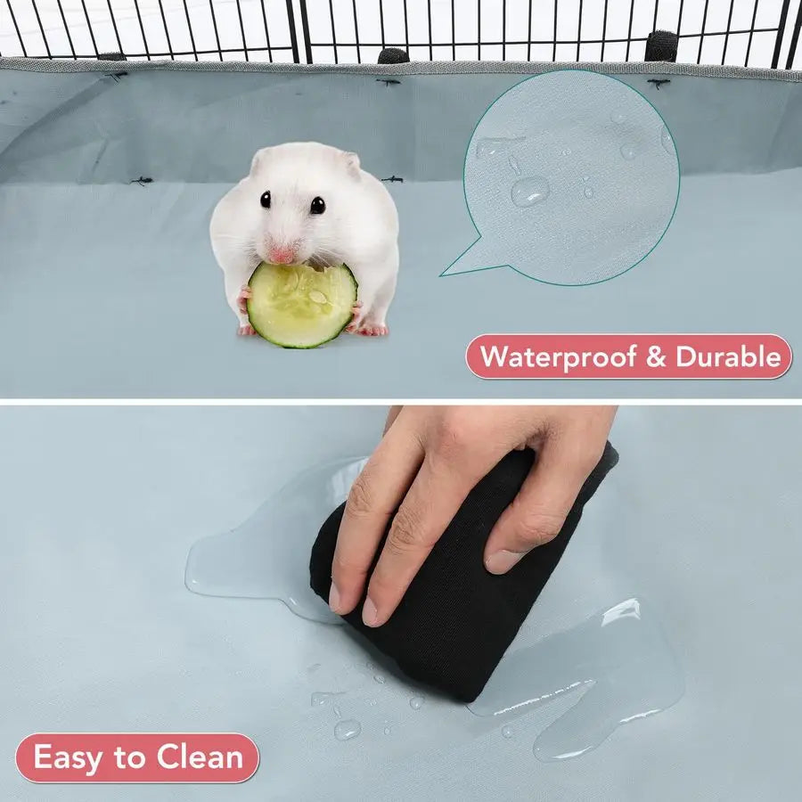48 x 24 x 16 Pet Playpen, Waterproof Mat, Cage for Guinea Pigs, Puppy, Bunny