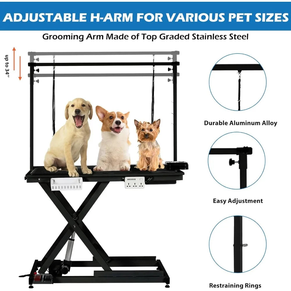 50'' Electric Large Pet Grooming Heavy Duty Height Adjustable Table