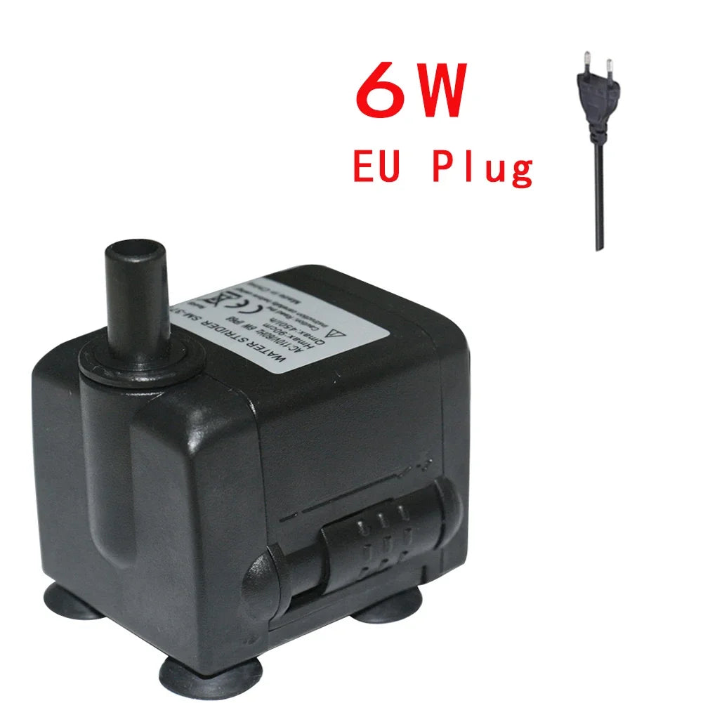 Ultra-Quiet Submersible Aquarium, Water Fountain, Fish Pond Pump Filter