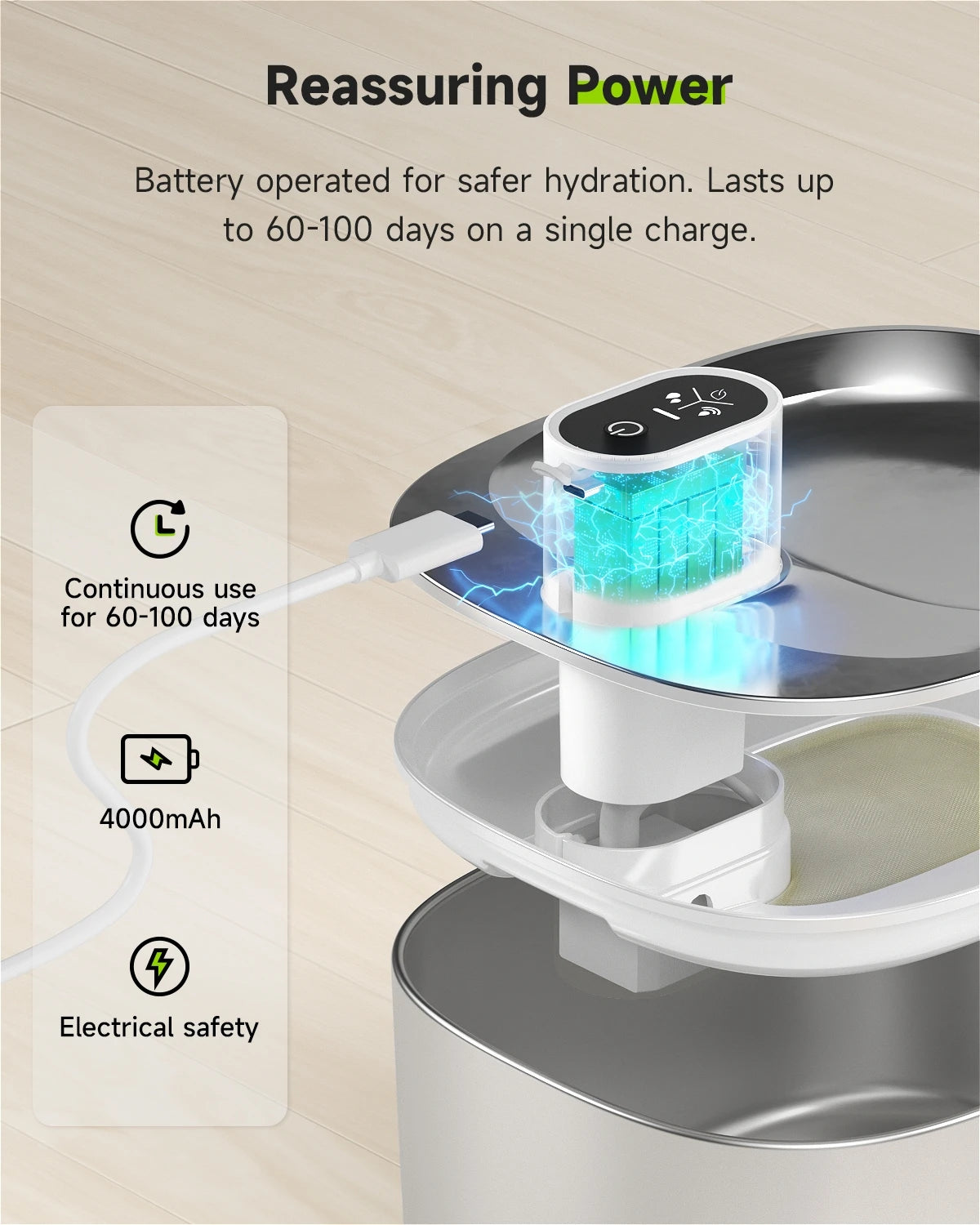 4L Wireless Auto Sensor Fountain For Pet Water Dispenser Accessories