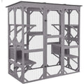 CATIO - Enclosure, Oversized Door, Wooden Pet Cage Condo, Platforms