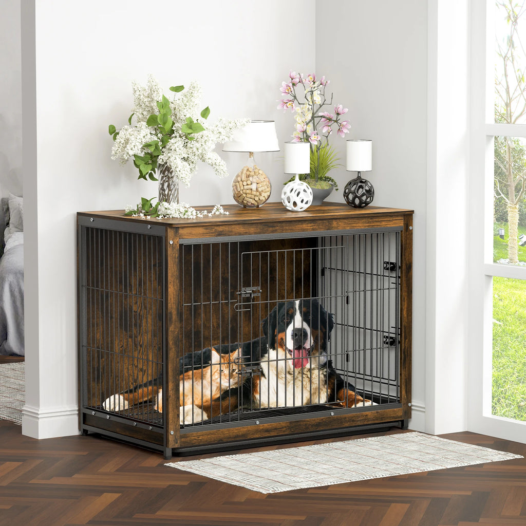 2 Door, Removable Tray, Pet Cage , End Table, S, M, L, 3 Sizes