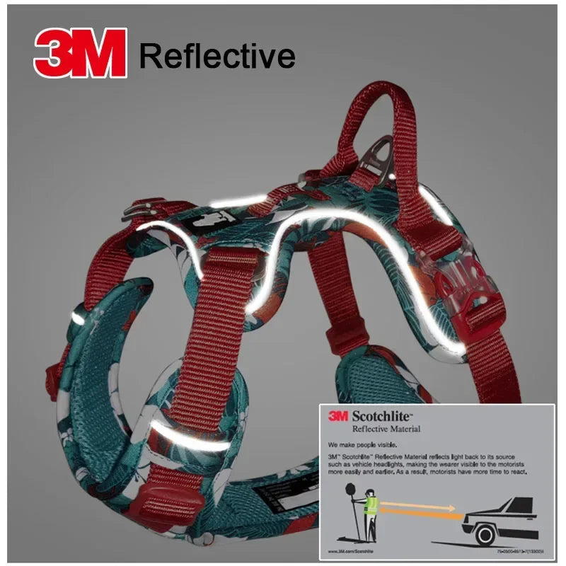 Dog Harness Camouflage Reflective Nylon Special Edition Easy Adjust