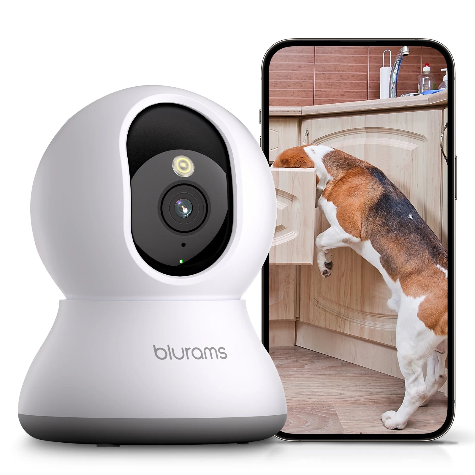 Home Security Camera for Dog/Elder/Pet, One-Touch