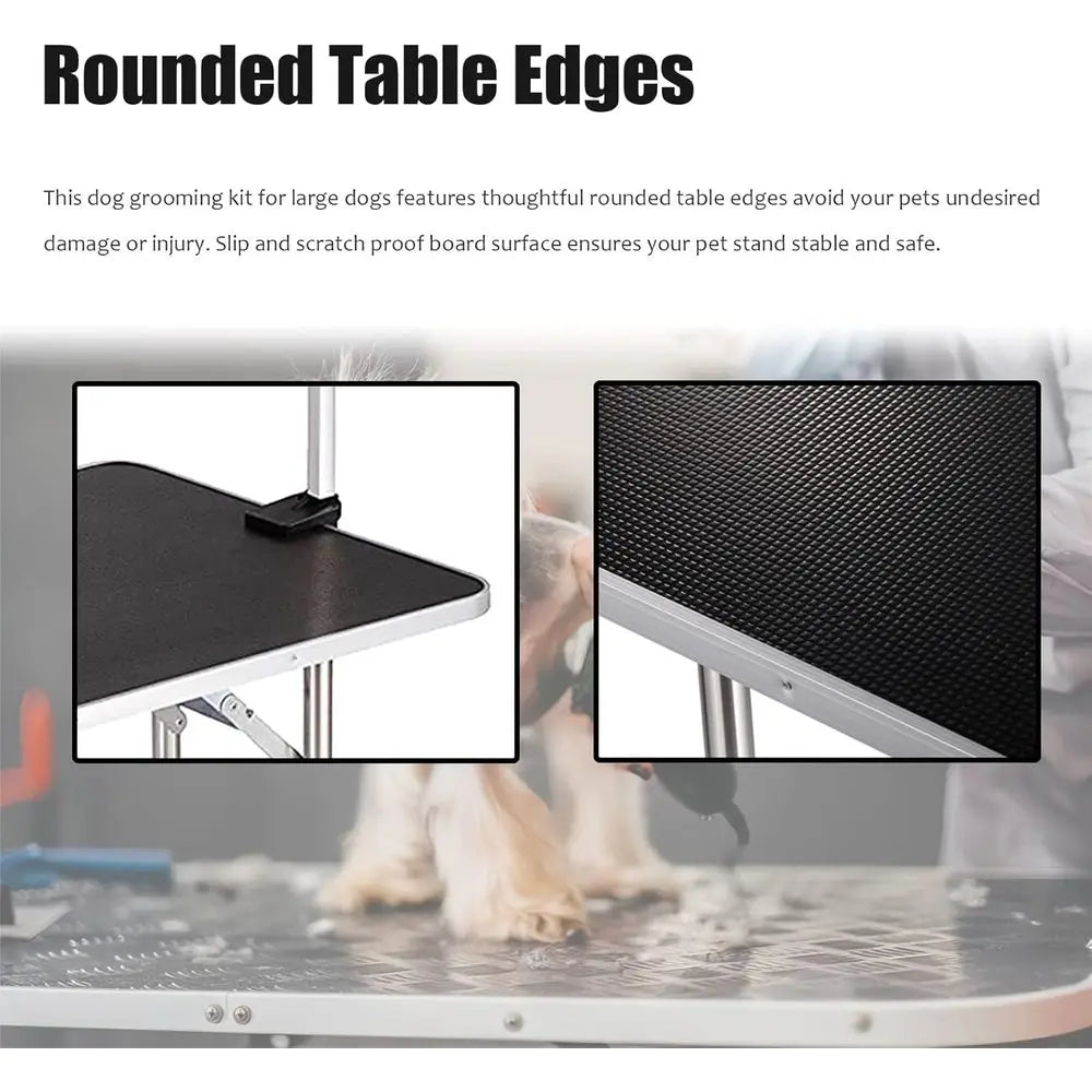 36 Inch Heavy Duty Adjustable Pet Grooming Table, Leash Loops