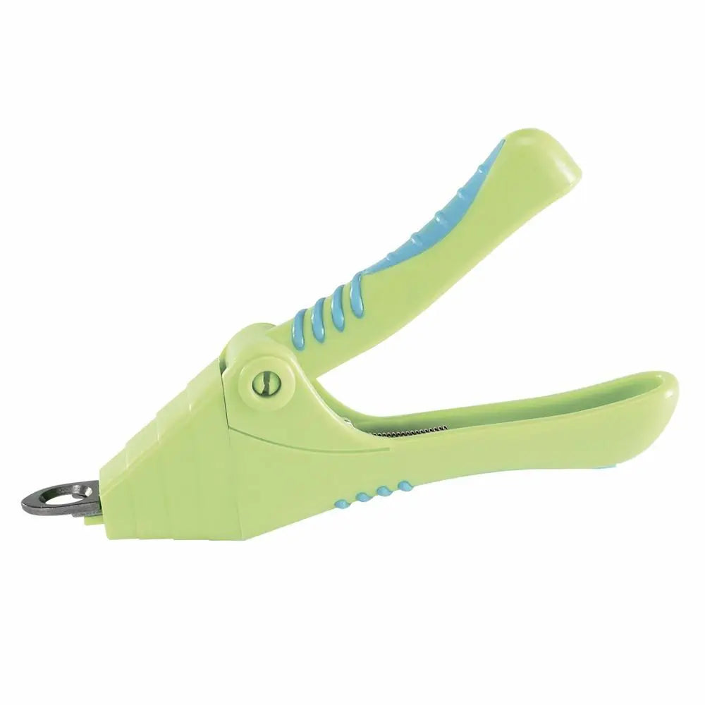 Ergonomic Green Plastic Guillotine Style Professional Pet Nail Clipper / Trimmer Tool