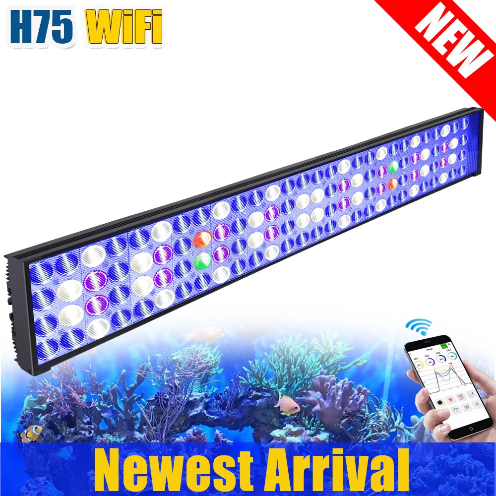 WiFi Full Spectrum LED Marine Reef Seawater Fish Aquarium Lights