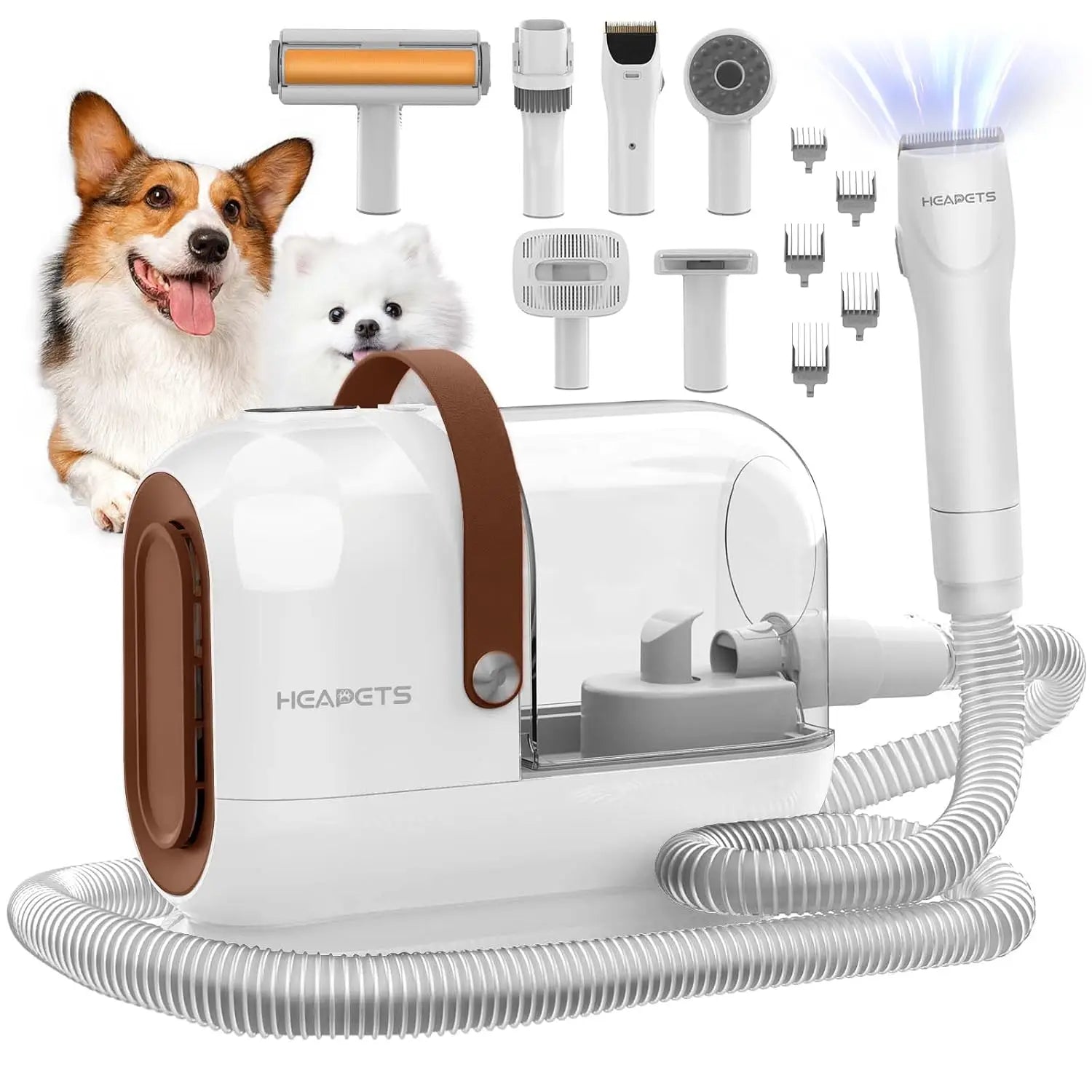 All-in-One Pet Grooming Vacuum Kit with 7 Tools