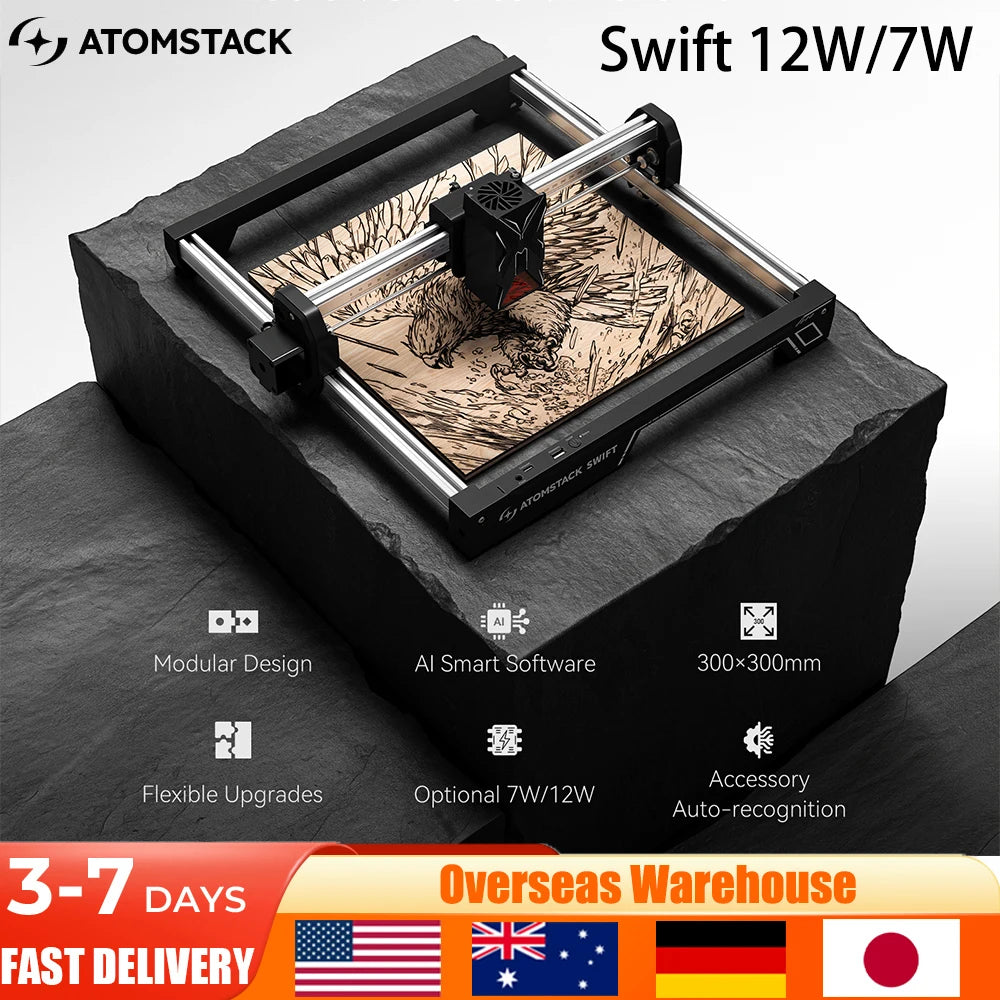 Laser Engraver, Crosshair Positioning, Wood working Tools  Metal 300*300mm