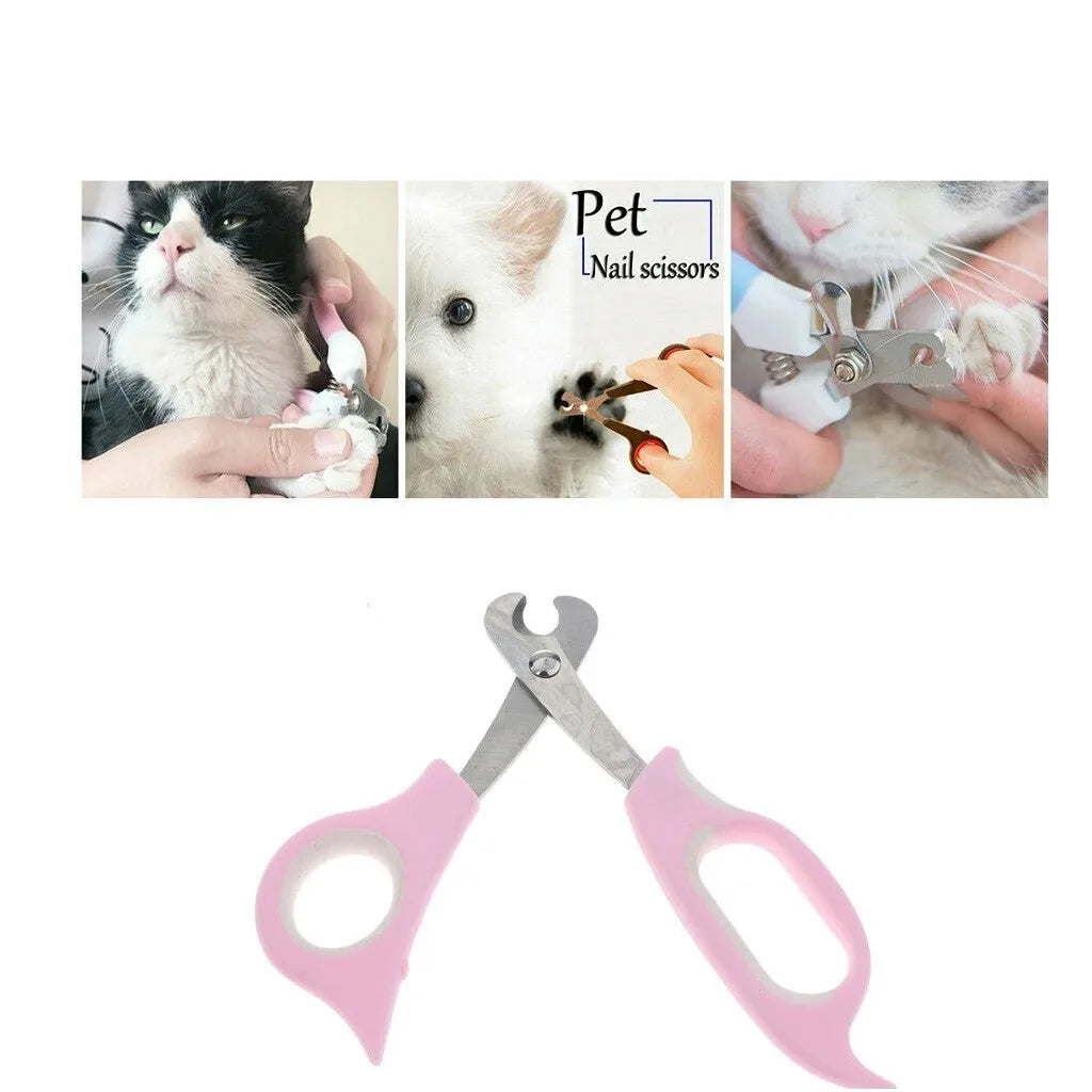 Pet Nail Clippers, Grooming Tool, Pink Trimmer / Claw Cutter