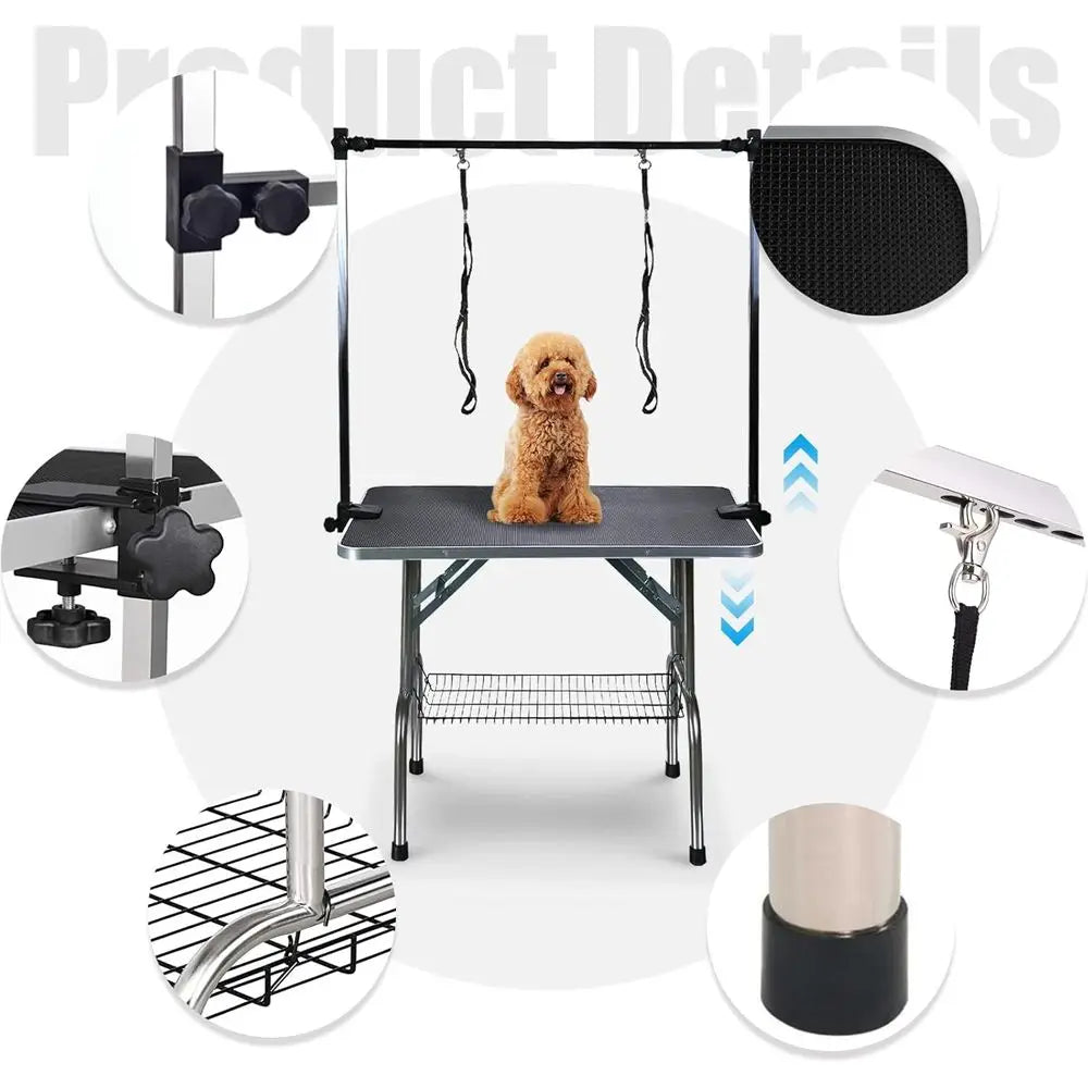 42 Inch  Heavy Duty Adjustable Pet Grooming Table, Foldable