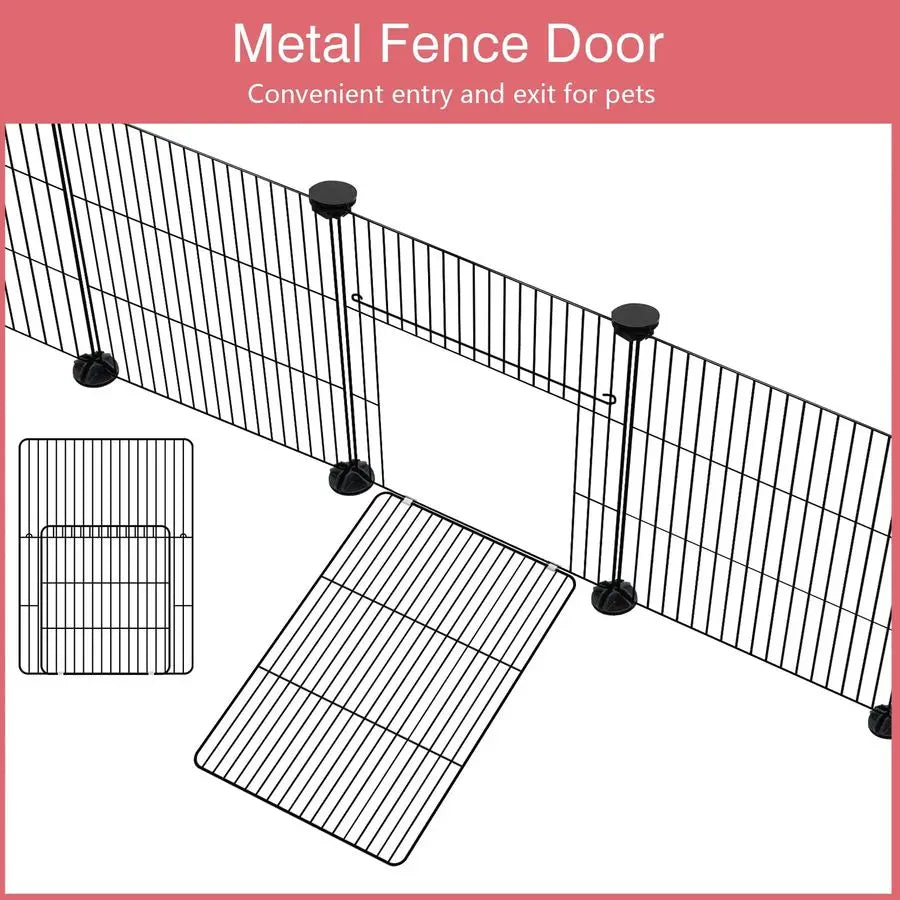 48 x 24 x 16 Pet Playpen, Waterproof Mat, Cage for small pets