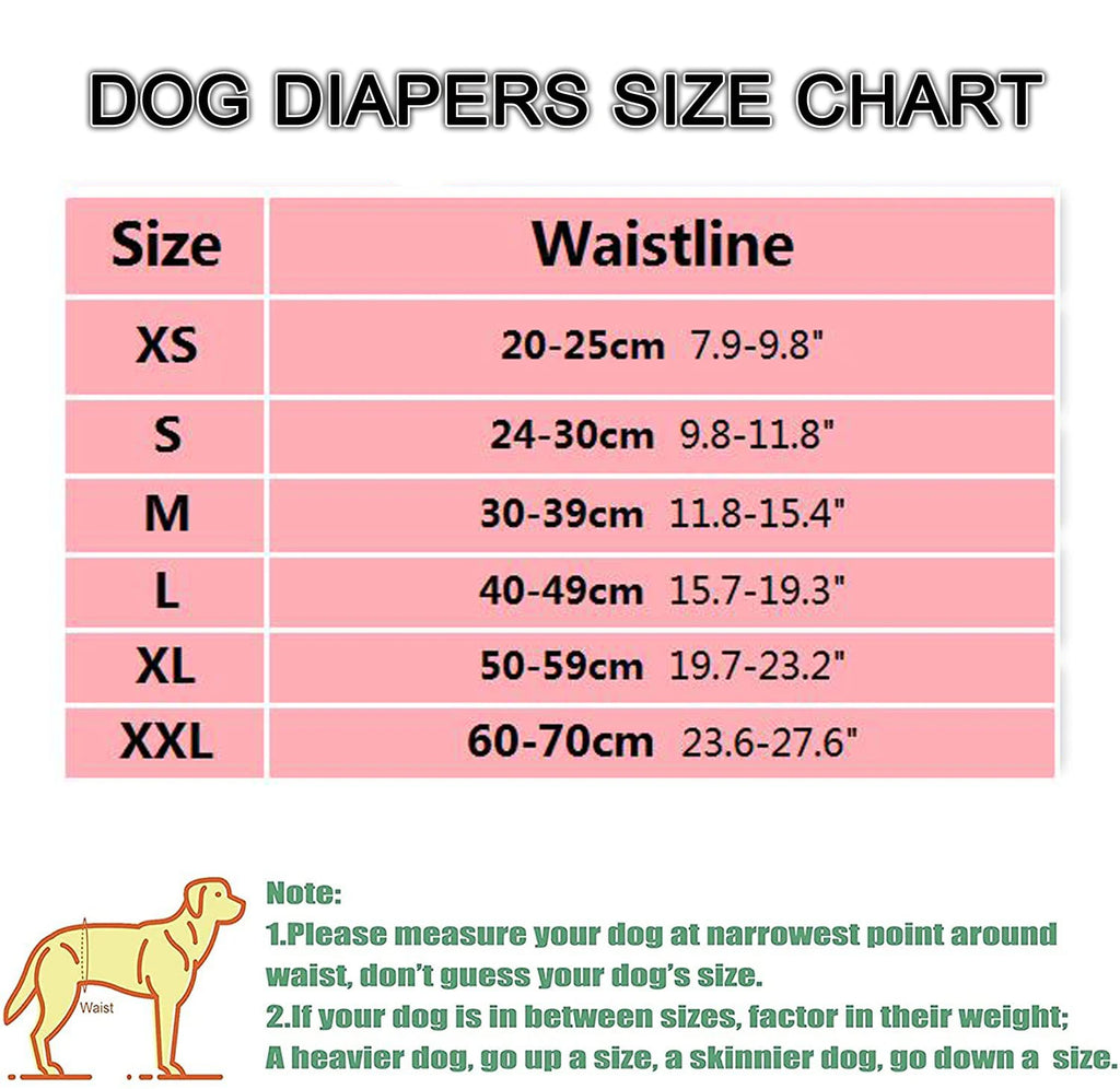 Reusable Female Dog Diapers Adjustable In Heat Sanitary Underwear