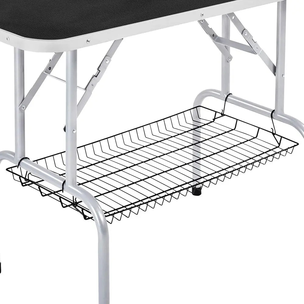 46'' Adjustable Height Trimming Table Drying Table w/Arm/Noose/Mesh Tray