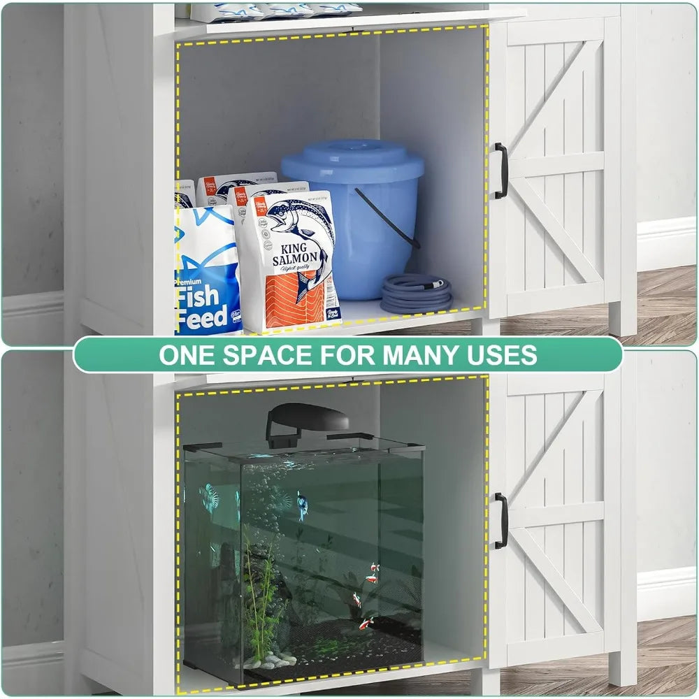 Farmhouse 40 Gallon Reptile, Aquarium Stand Charging Station