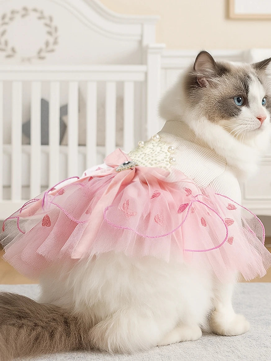 Pink Dresses Fancy Pet Grooming, Formal, Halloween Costumes