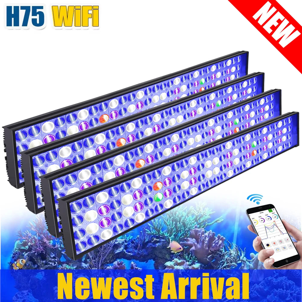 WiFi Full Spectrum LED Marine Reef Seawater Fish Aquarium Lights