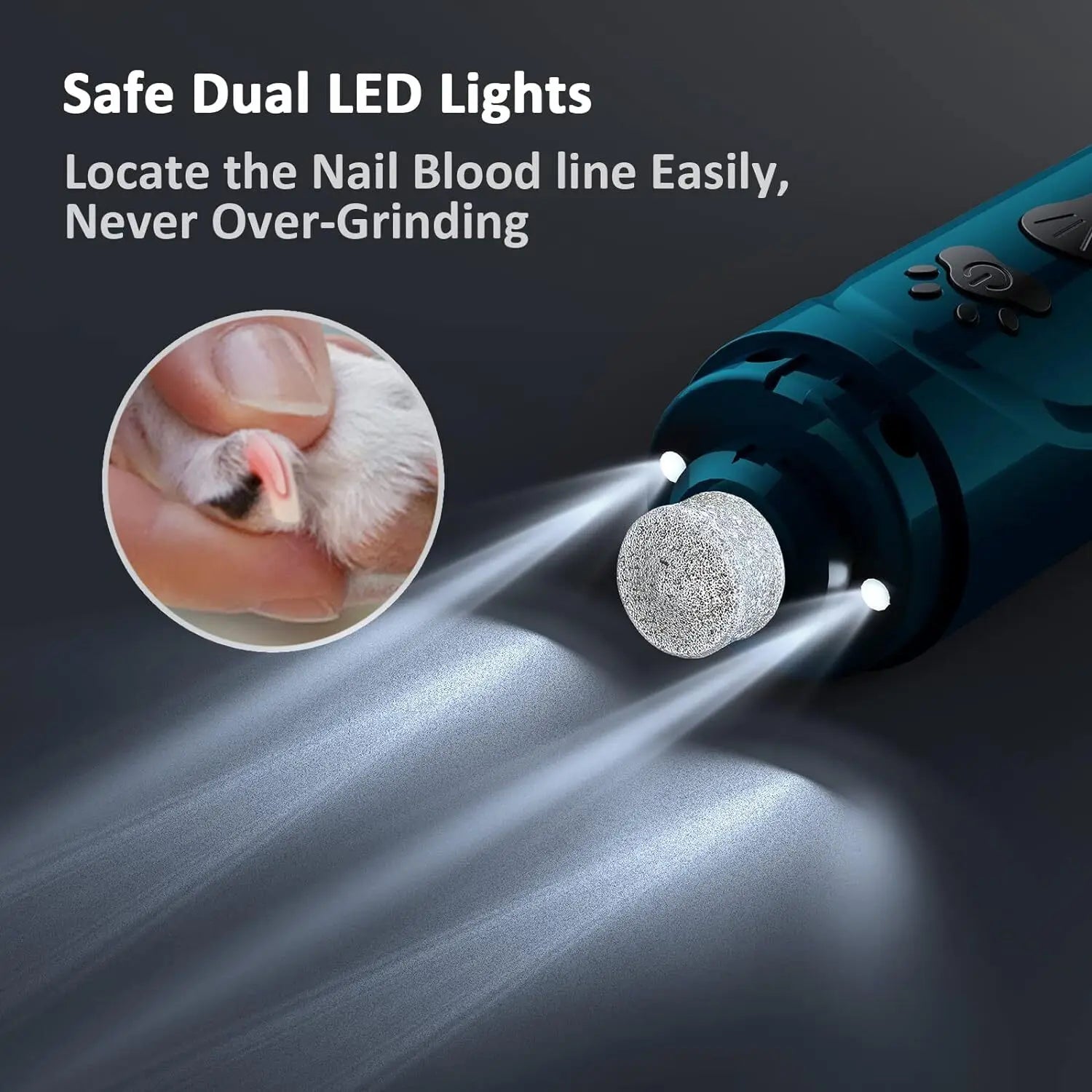 Fast Charging Cordless Pet Nail Grinder / Clipper / Trimmer Kit