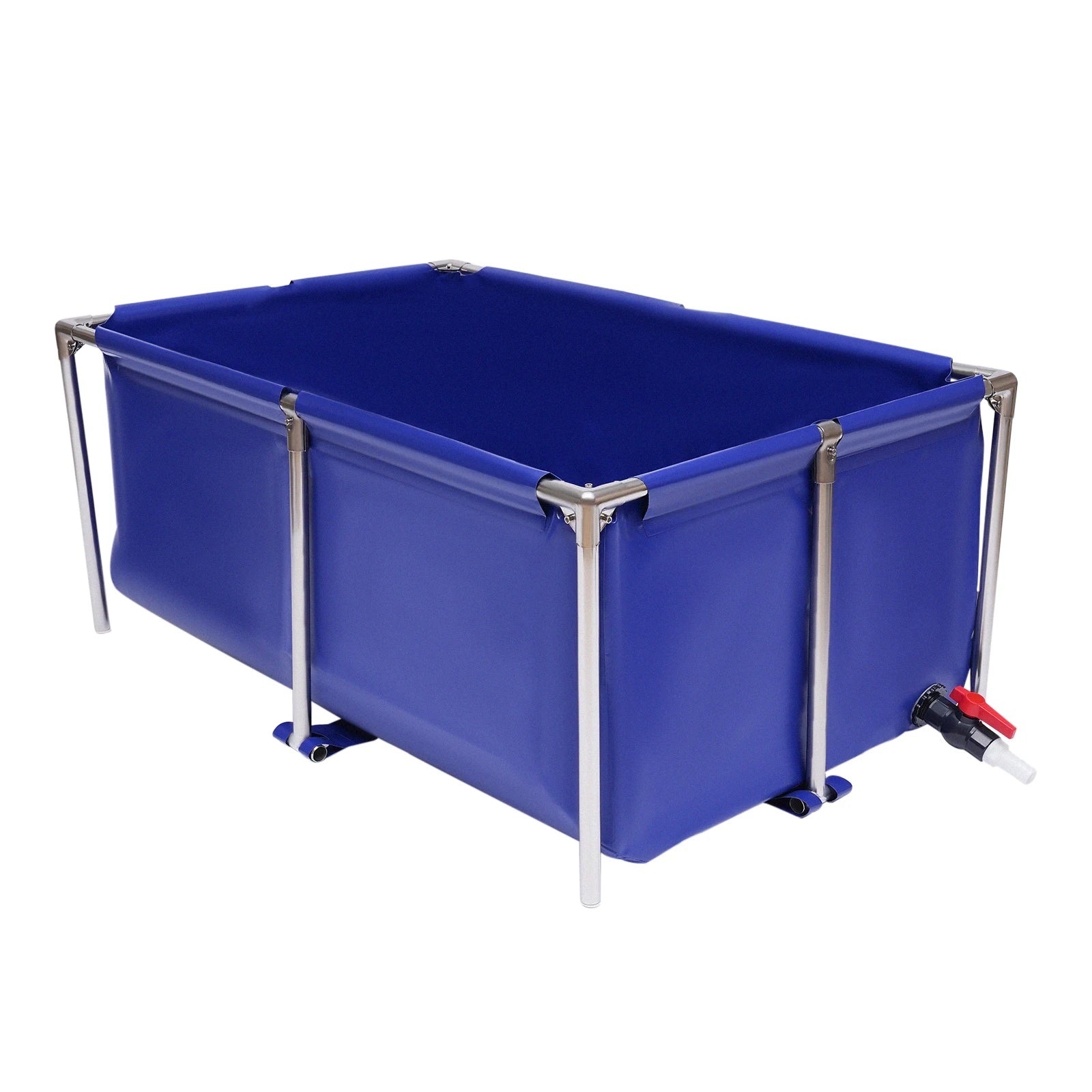 Small  Blue above Ground Koi Breeding  Pond with Drain