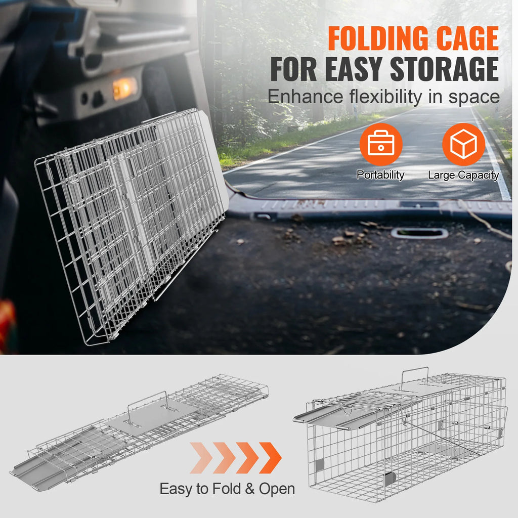 Humane Cat Rodent Control Cage Folding with Handle
