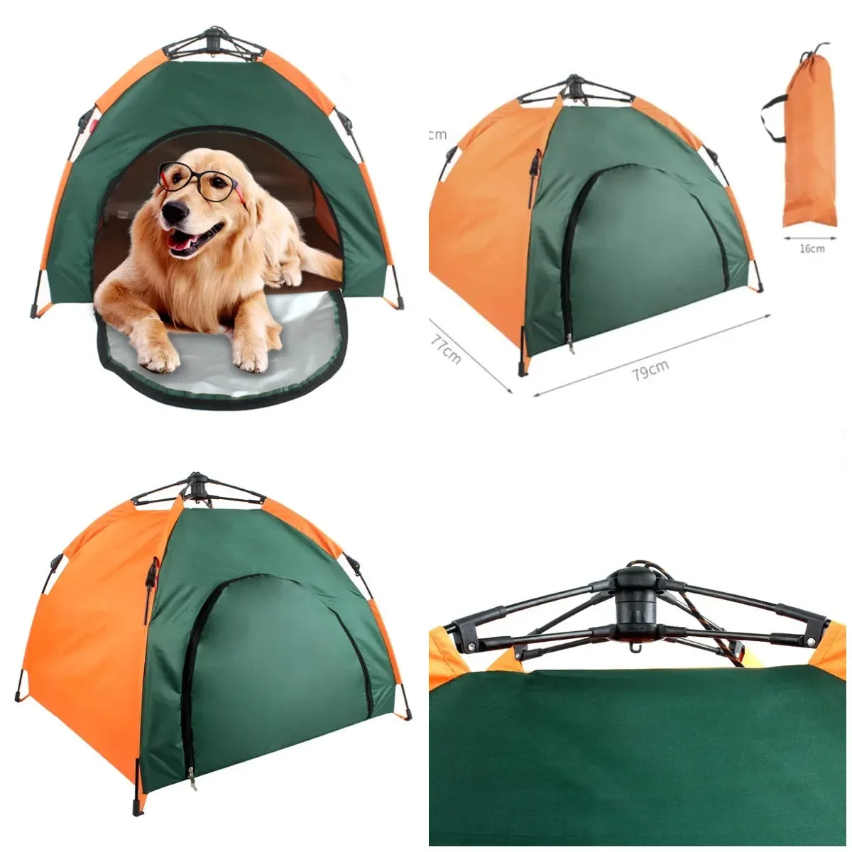 Automatic Folding Dog Tent, Waterproof Portable Pet House