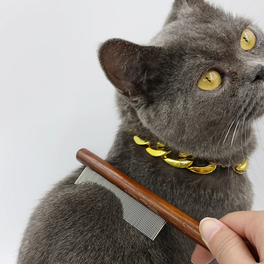 Pet Shedding Long Comb, Grooming, Massages, and Cleans Tangles