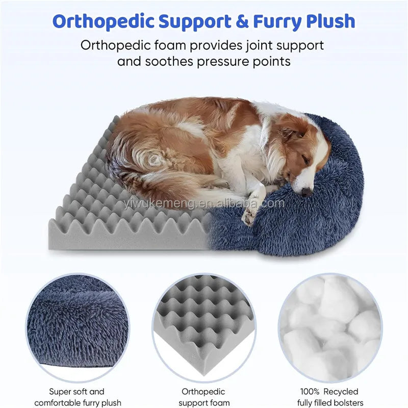 Thick orthopedic, egg sponge, small to extra large pet furniture, washable cover