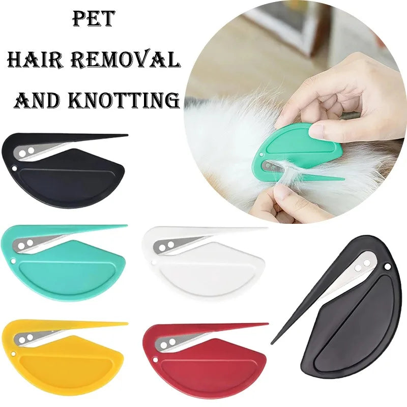 Multicolor Painless Pet Knot Cutter Hair Remover Stainless Steel  Safe Grooming
