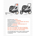 Pet Stroller Bicycle Trailer Carrier with Quick-Release Wheel