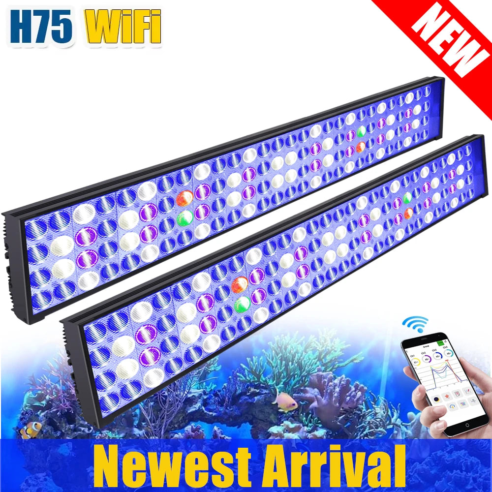 WiFi Full Spectrum LED Marine Reef Seawater Fish Aquarium Lights